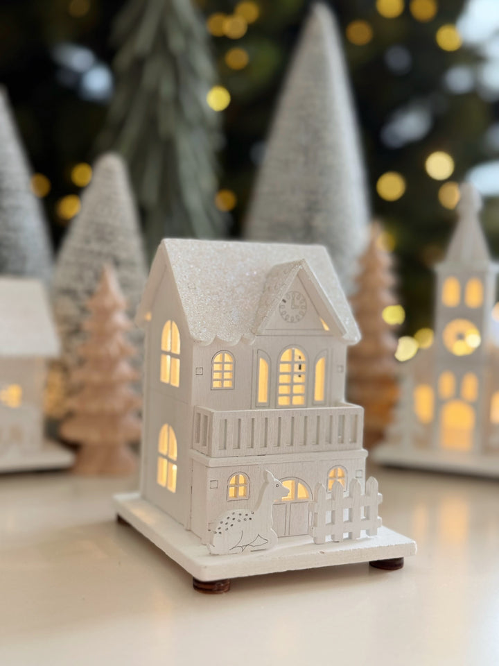 Winter Shimmer Light-Up Wooden Village Collection (3 options)