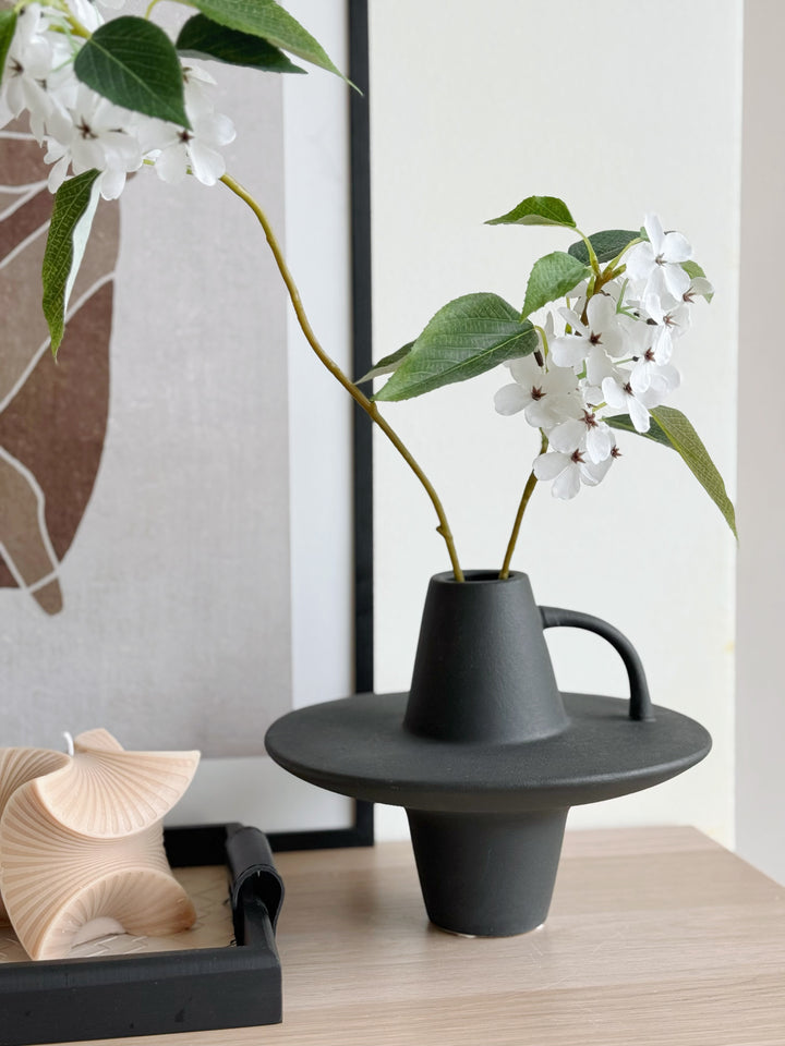 Orbit Handle Porcelain Vase