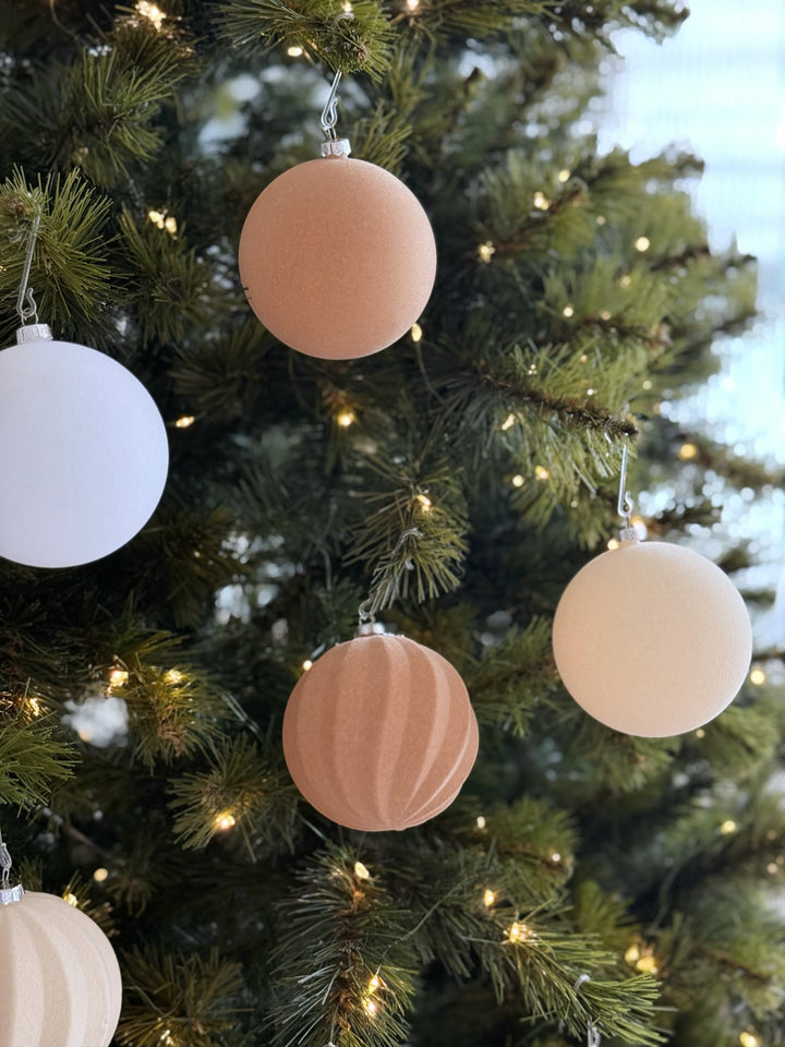 Nordic Velvet 8cm Bauble Set - Earthy (set of 12)