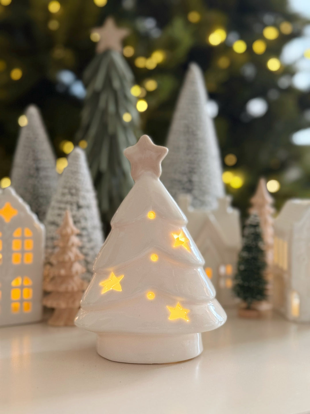Starry Glow Light-Up Porcelain Tree