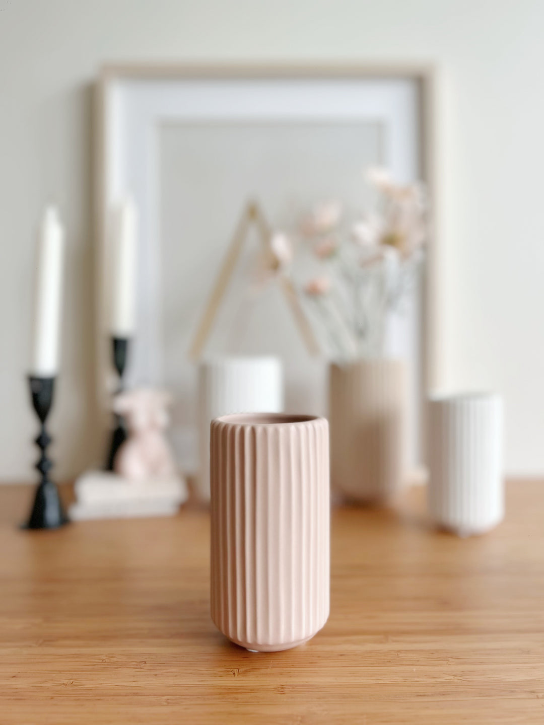 Simple Fluted Vases