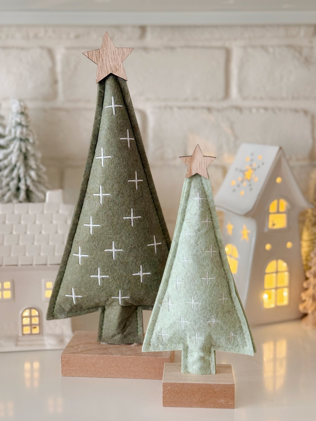 Starlight Embroidered Felt Trees (2 options)