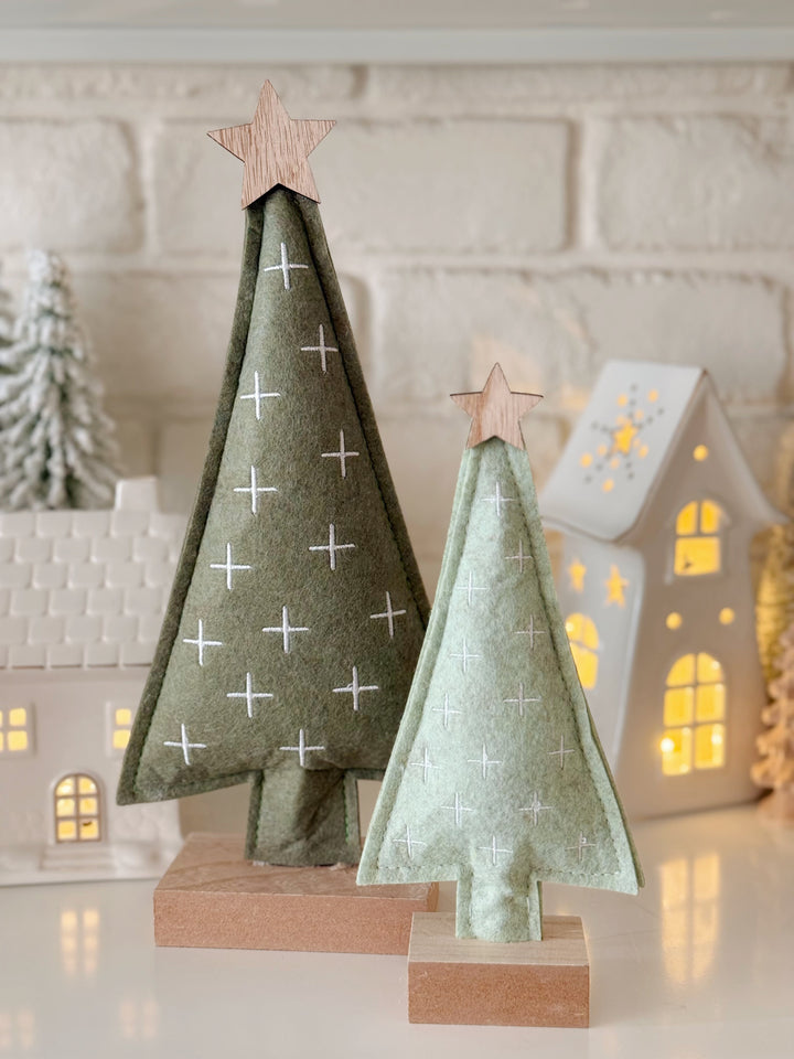 Starlight Embroidered Felt Trees (2 options)