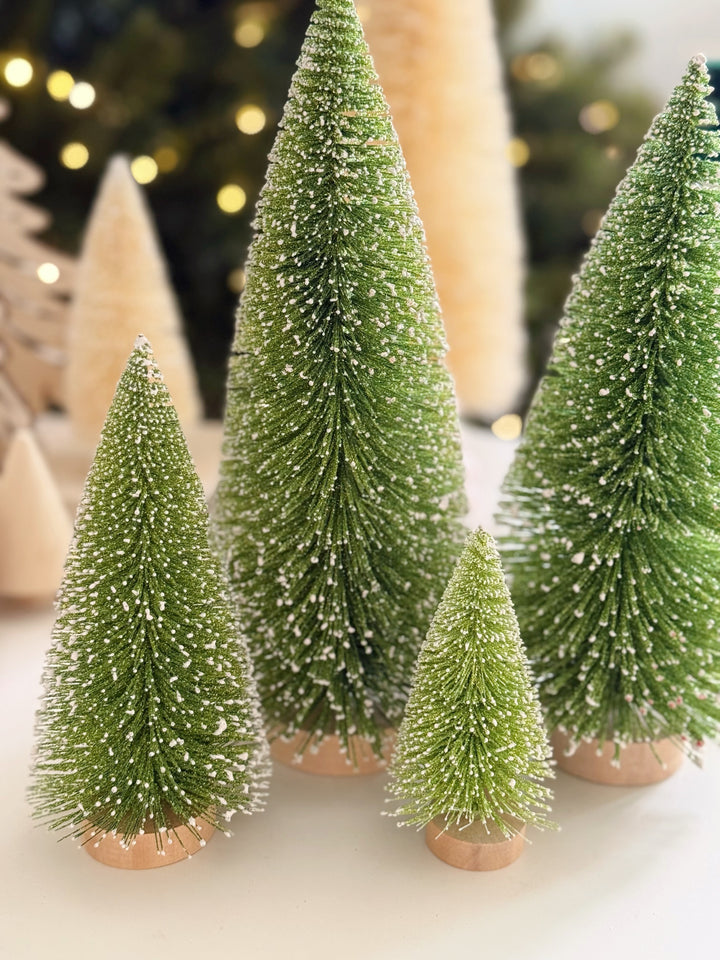 Alpine Glittery Snow Trees (set of 4)