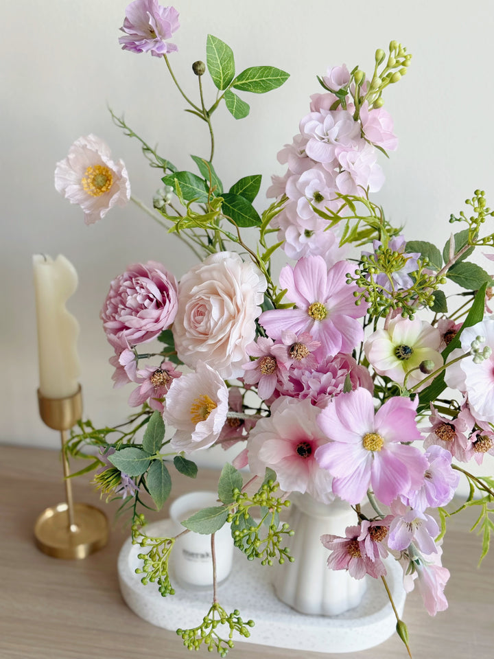Blushing Garden Reverie In The Vase (1-sided)