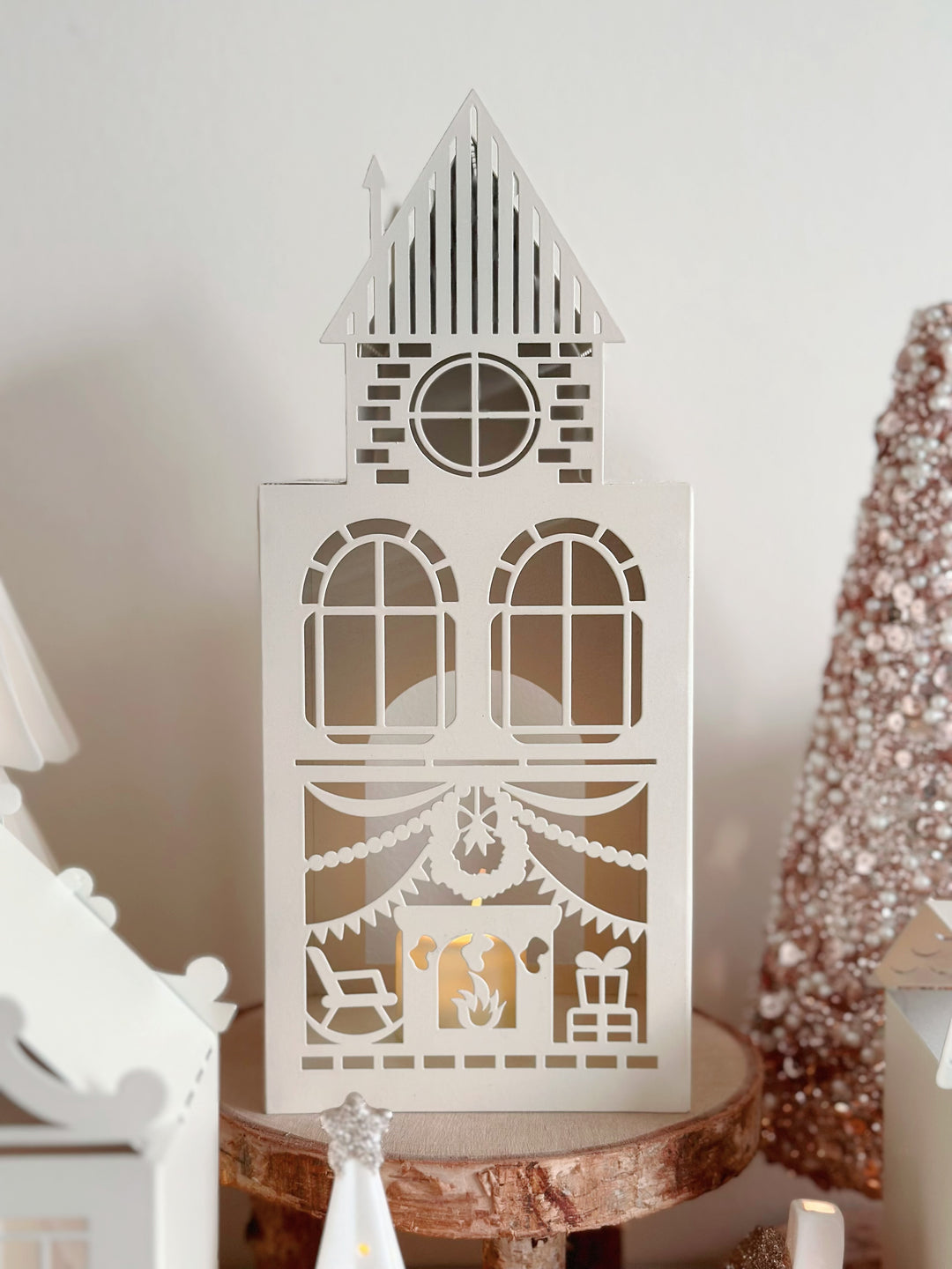 Whimsical Christmas Village Tealight Houses (4 options)