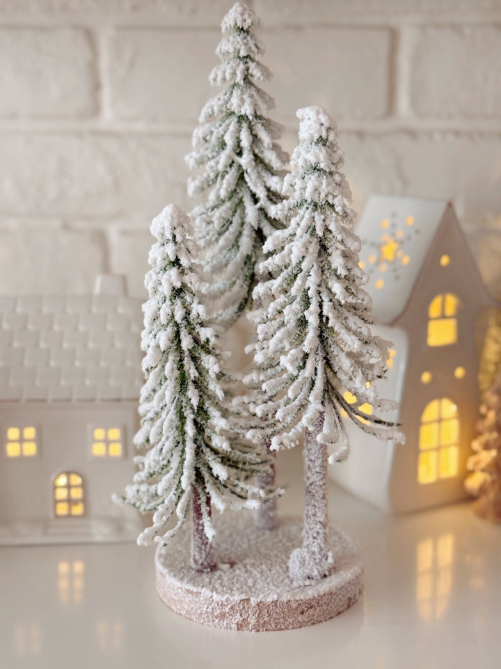 Winter Dream Snowy Tree Trio