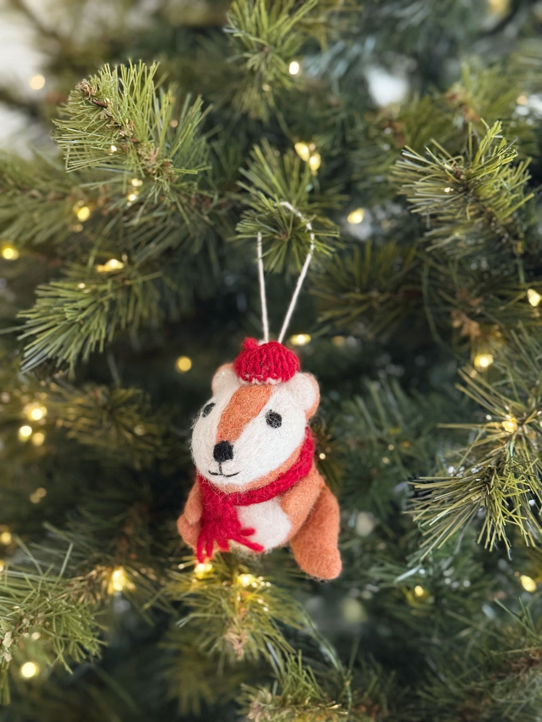 Winter Fox Felt Ornament