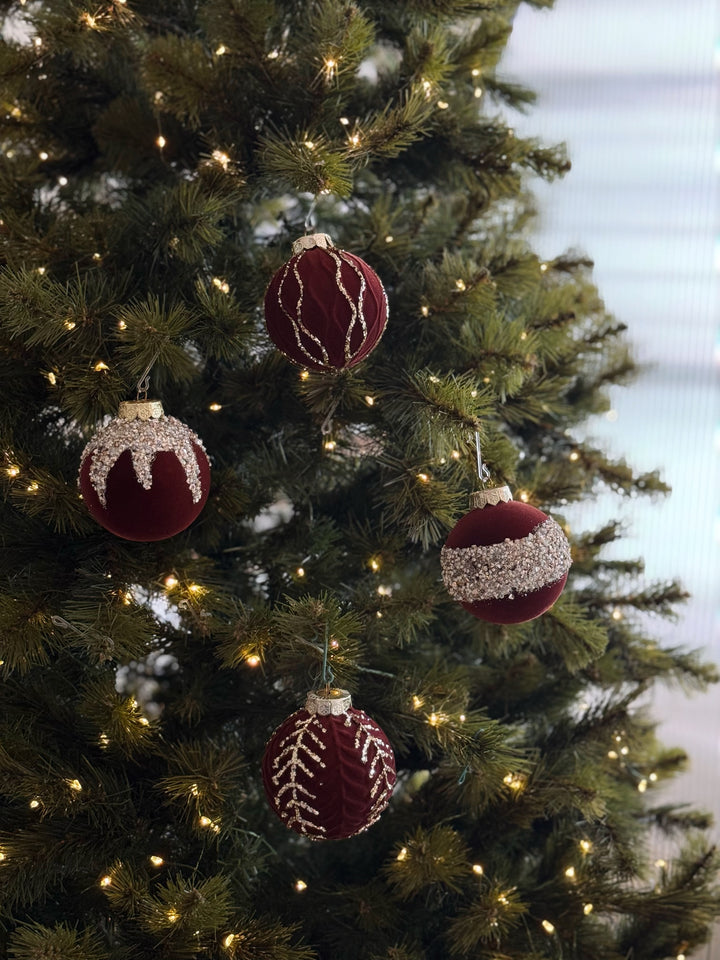 Crimson Radiance Bauble Set Se (set of 12)