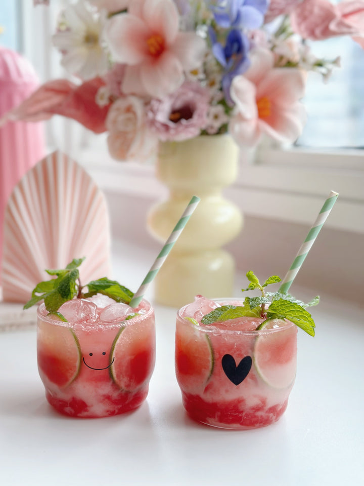 Chic Heart Glass Cup