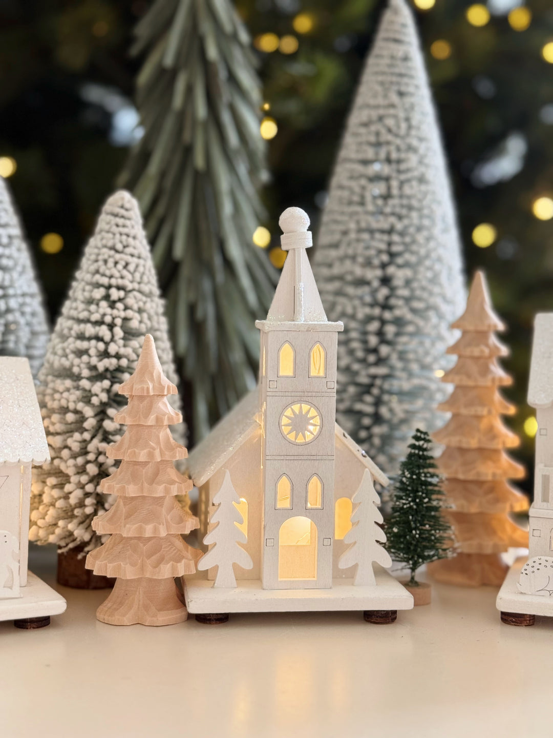 Winter Shimmer Light-Up Wooden Village Collection (3 options)