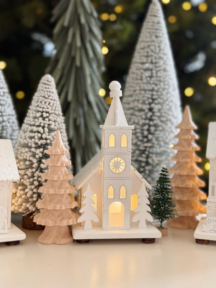 Winter Shimmer Light-Up Wooden Village Collection (3 options)