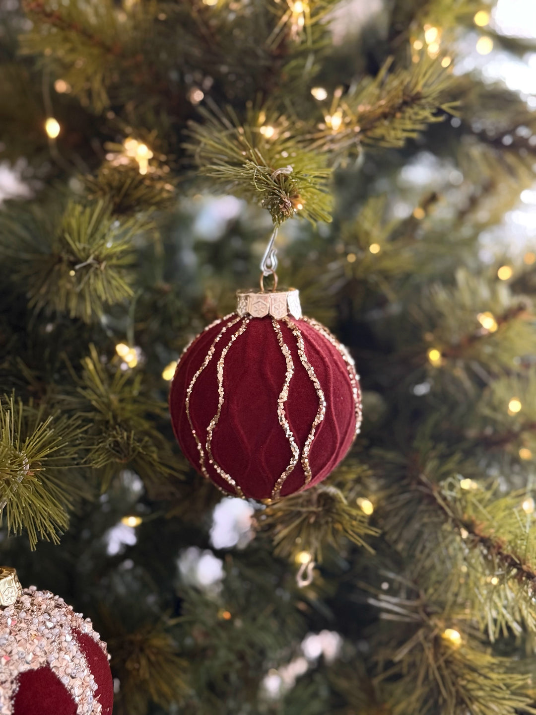 Crimson Radiance Bauble Set Se (set of 12)