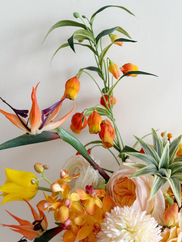 金玉满堂 Opulent Prosperity Arrangement In The Vase (1-sided)