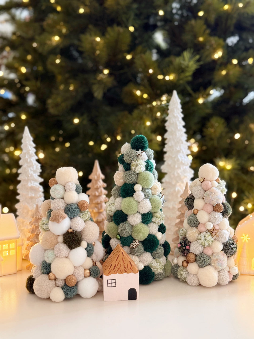 Mistletoe Dreams Handmade Pom Pom Tree (3 options)
