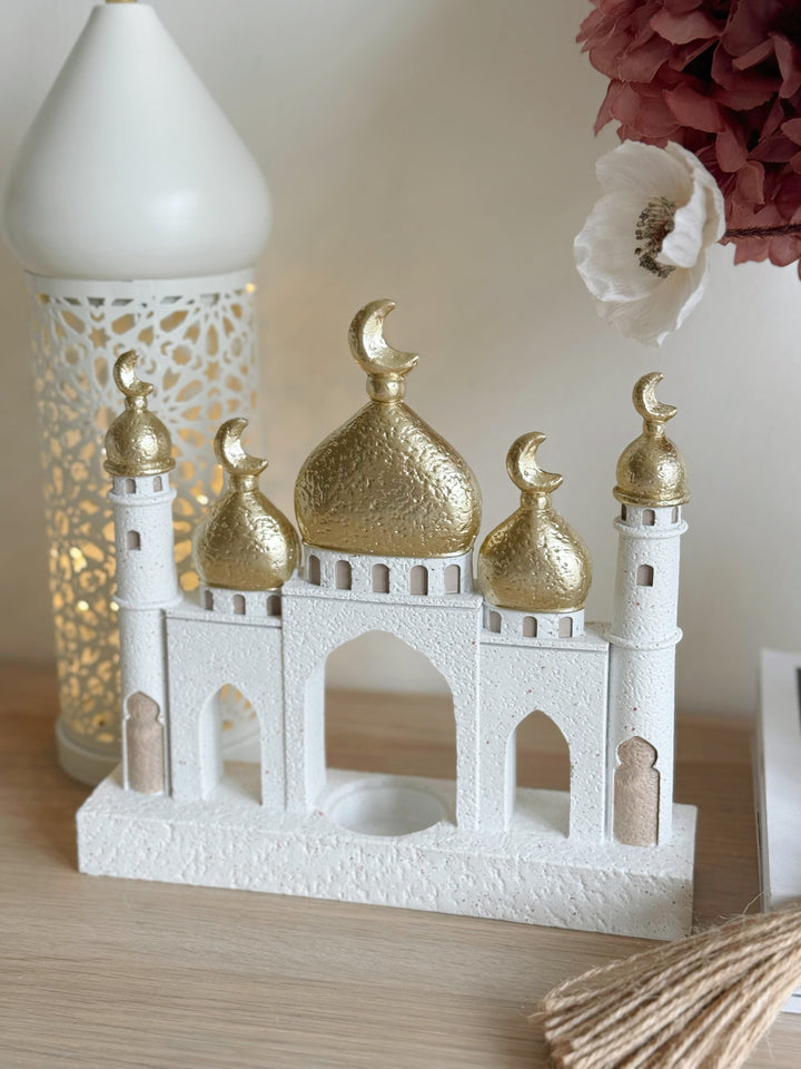 Golden Crescent Mosque Tealight Holder