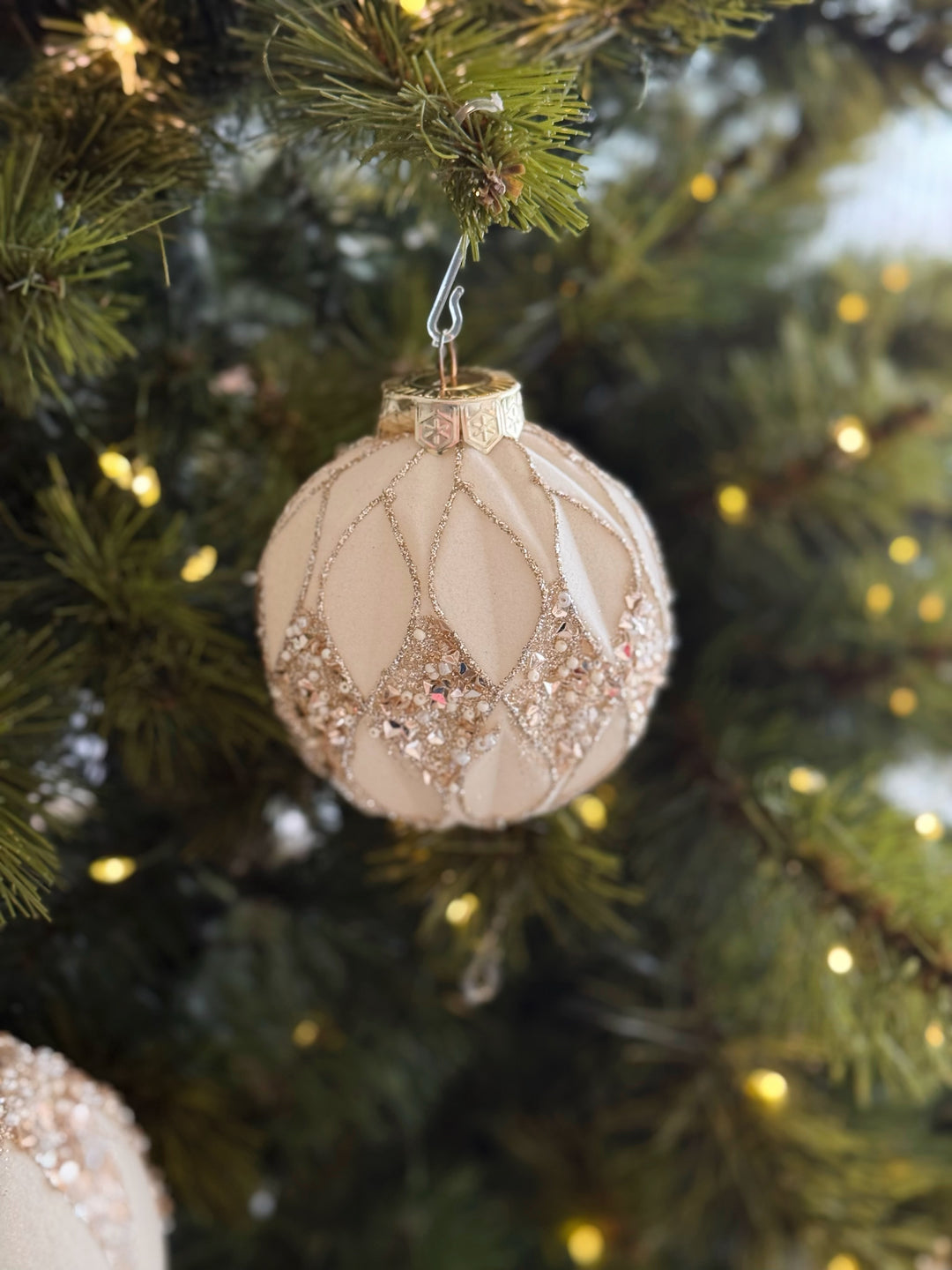 Champagne Radiance 8cm Bauble Set (set of 12)