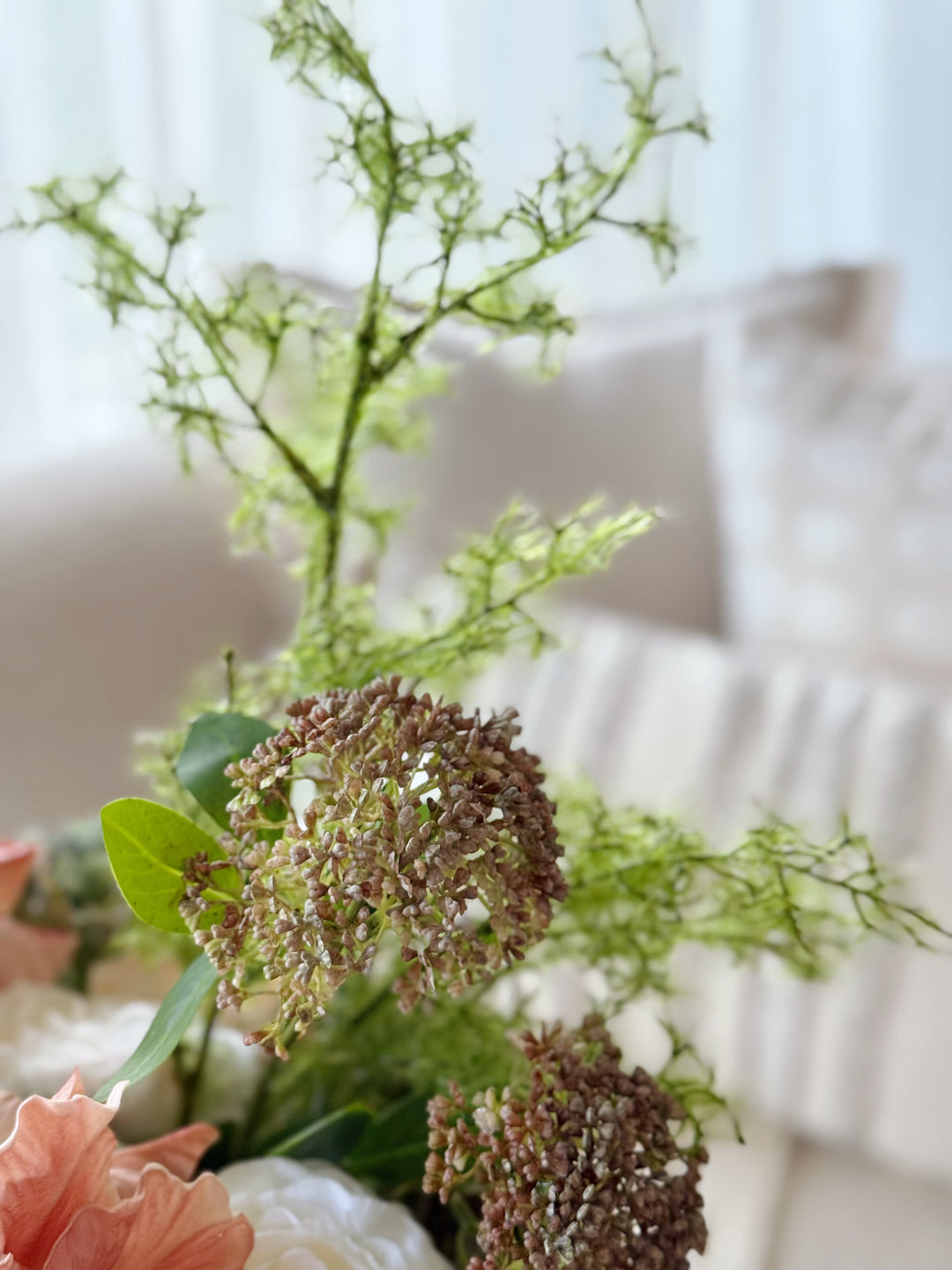 Verdant Peach Cascade In The Vase (2-sided)