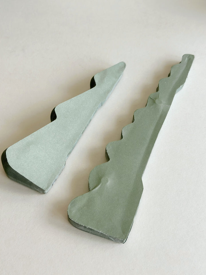 Dusty Green Magnetic Paper Trees (set of 2)