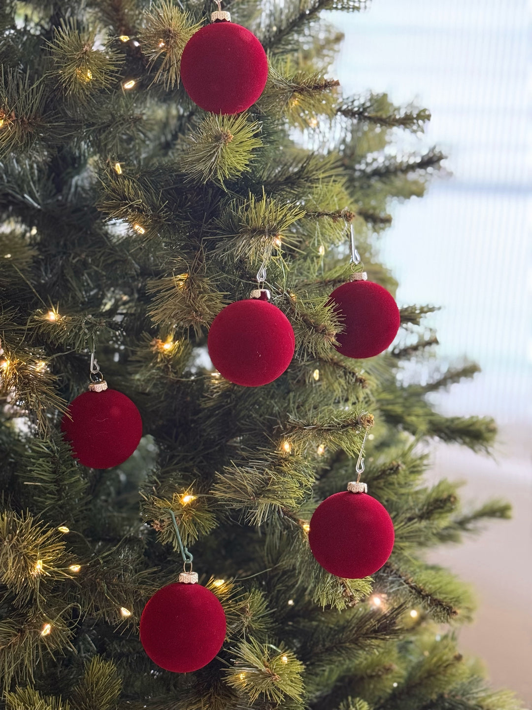 PRE-ORDER (26-28 Nov): Deep Red Matt Elegance 6cm Bauble Set (set of 12)