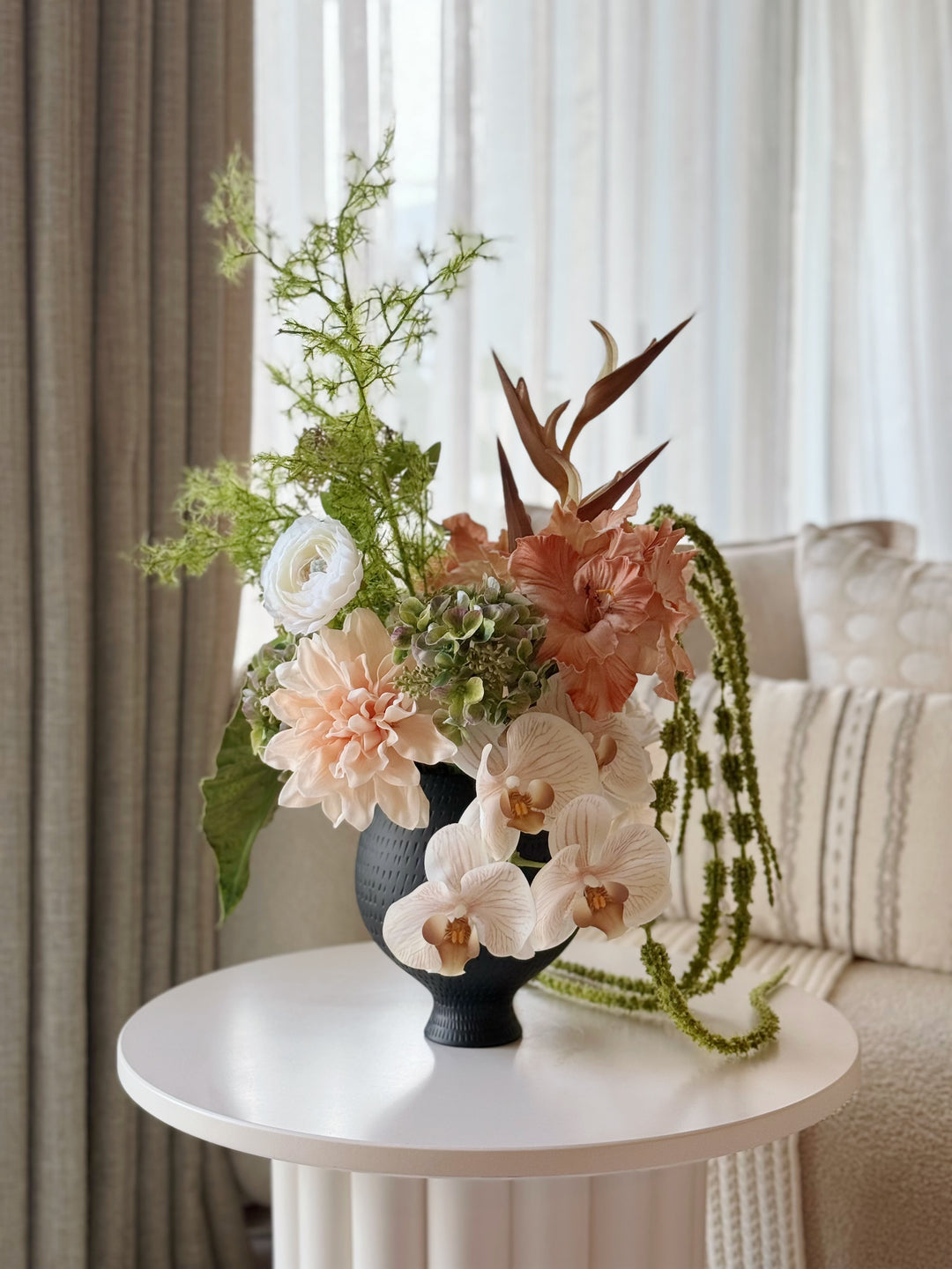 Verdant Peach Cascade In The Vase (2-sided)