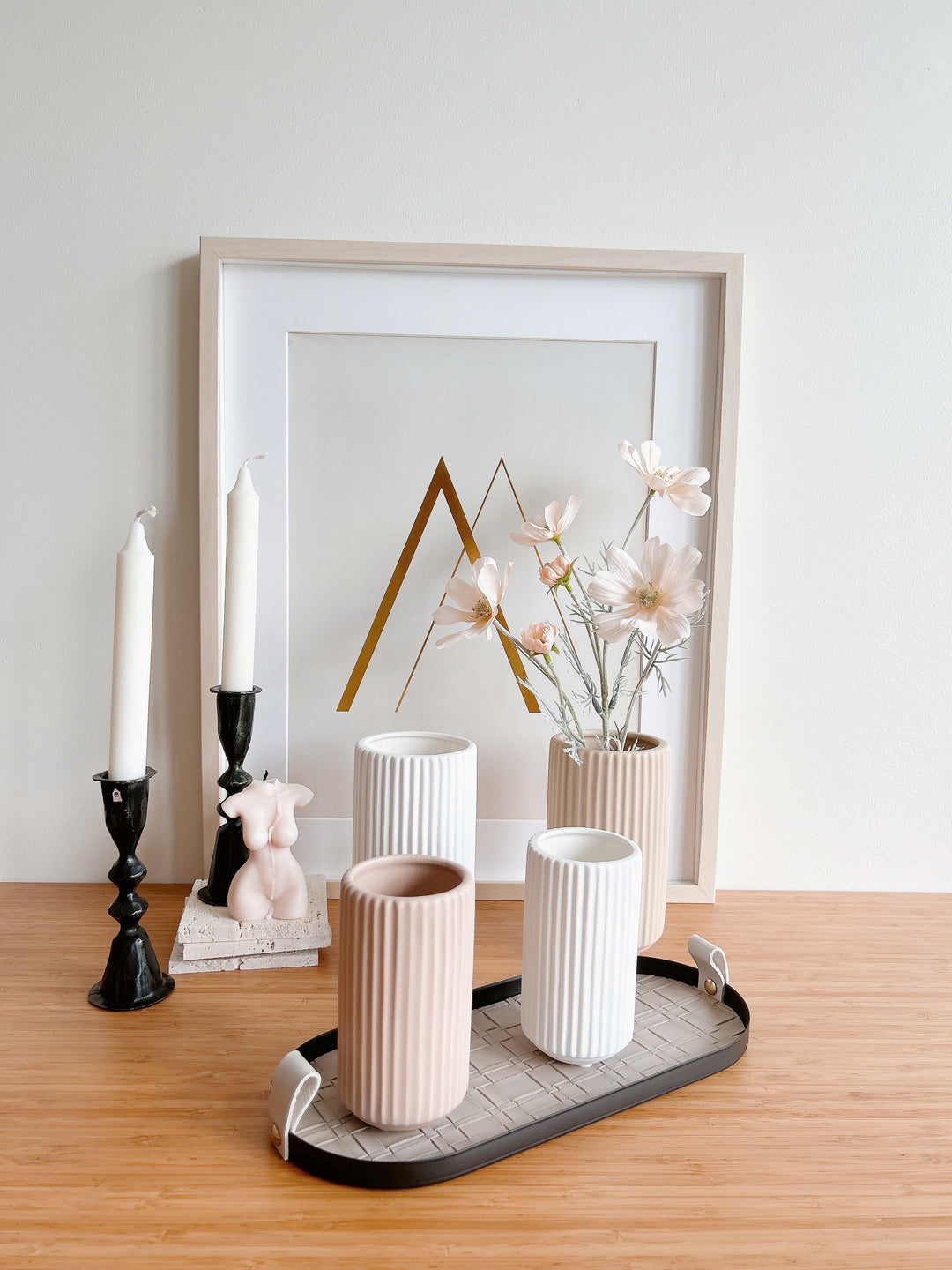 Simple Fluted Vases