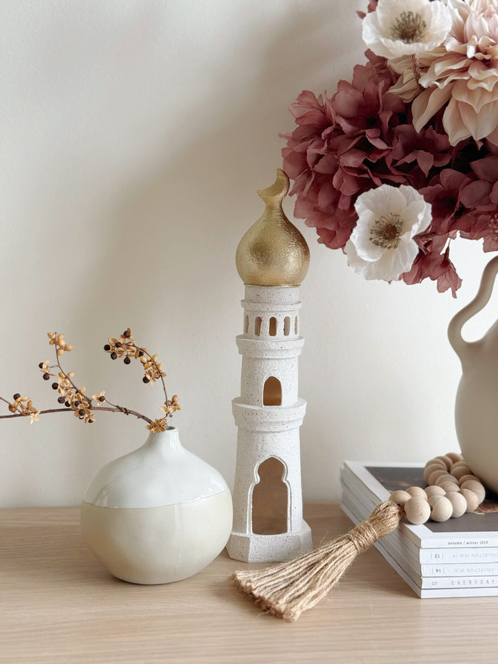 Golden Crescent Minaret Decor