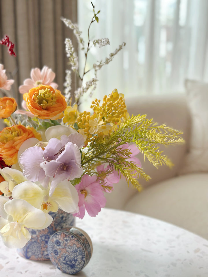 大吉大利 Golden Fortune Bloom Jar (1-sided)