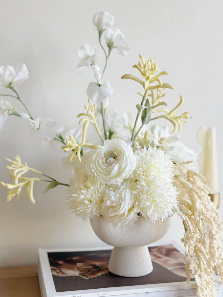 Ethereal Ivory Cascade in the Bowl (2-sided)