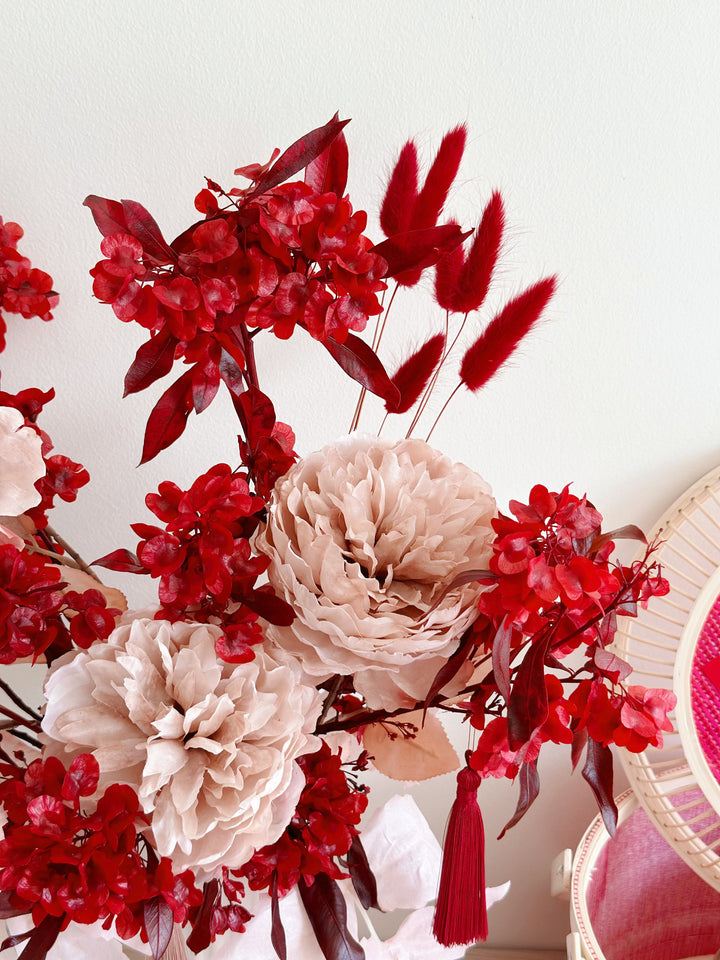 Crimson Elegance Floral in the Vase (1-sided)