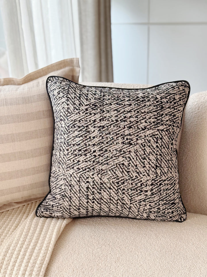 Monochrome Maze Cushion Cover
