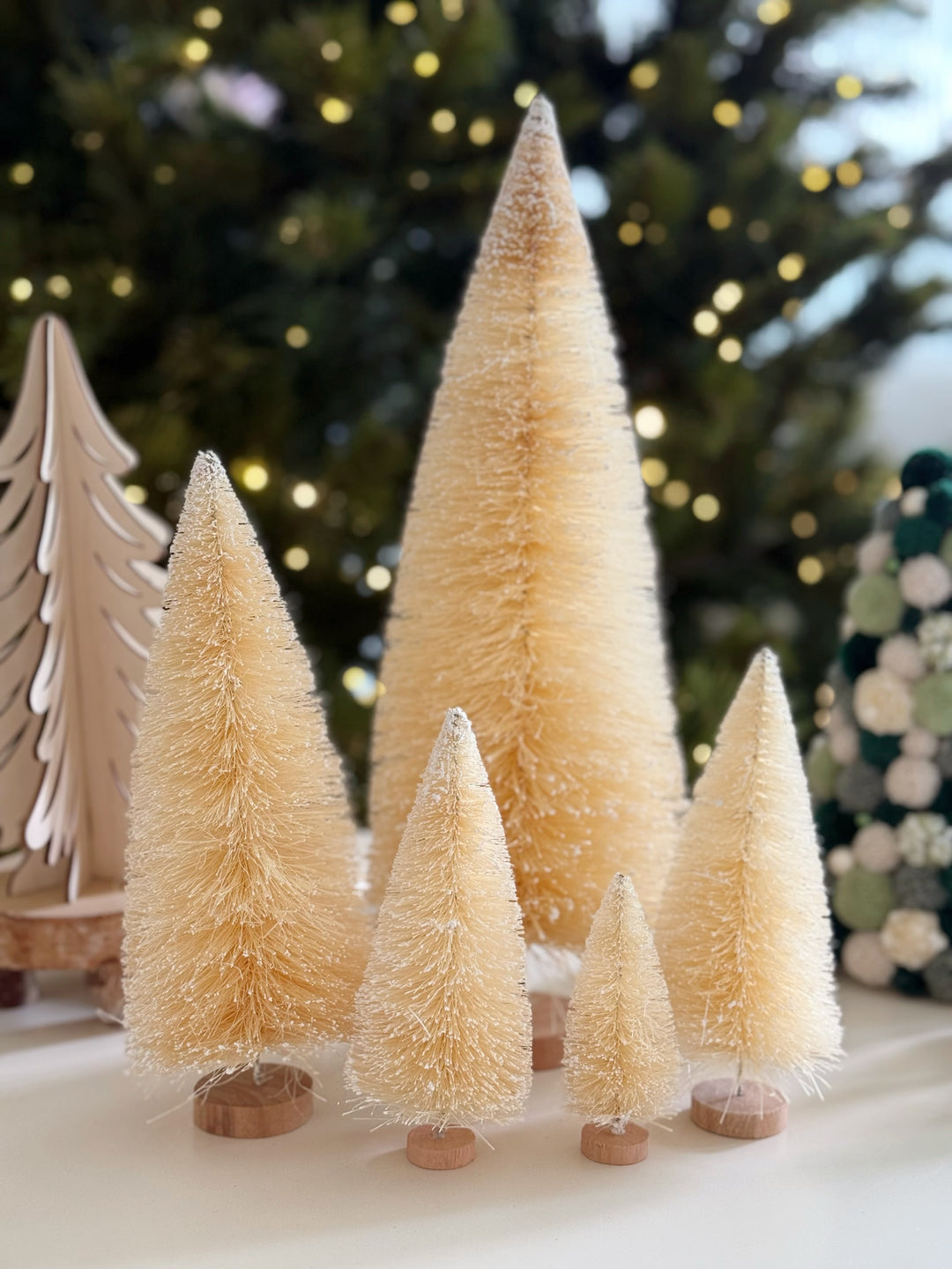 Vanilla Frost Mini Trees (set of 5)
