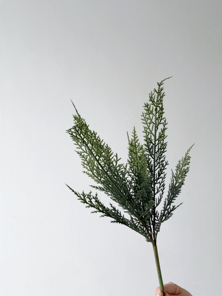 Real-Touch Flat Juniper Cypress Faux Branch