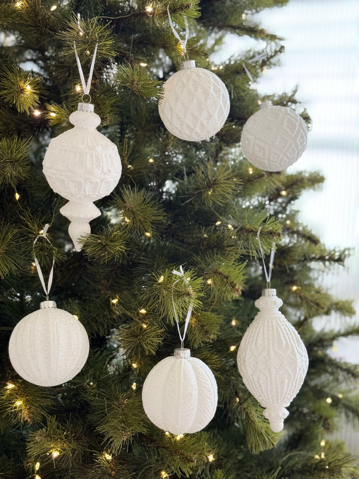 Snowfall Sparkle Christmas Baubles (Set of 10)