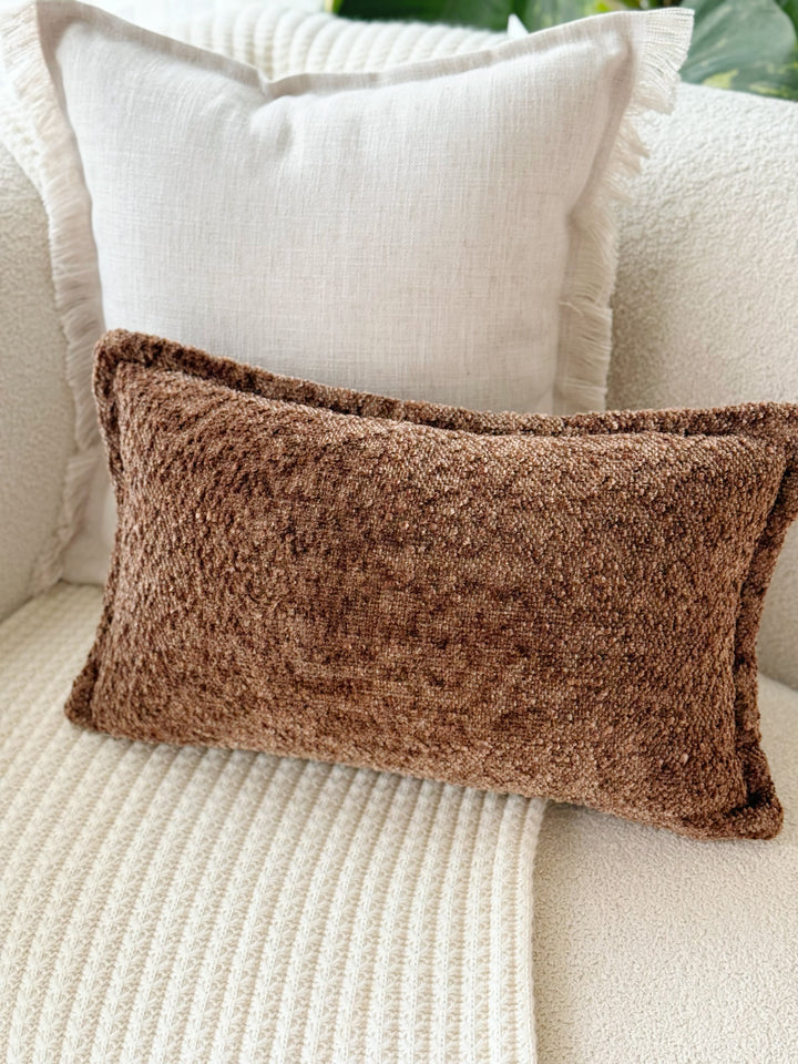 Cocoa Chenille Waist Cushion Cover