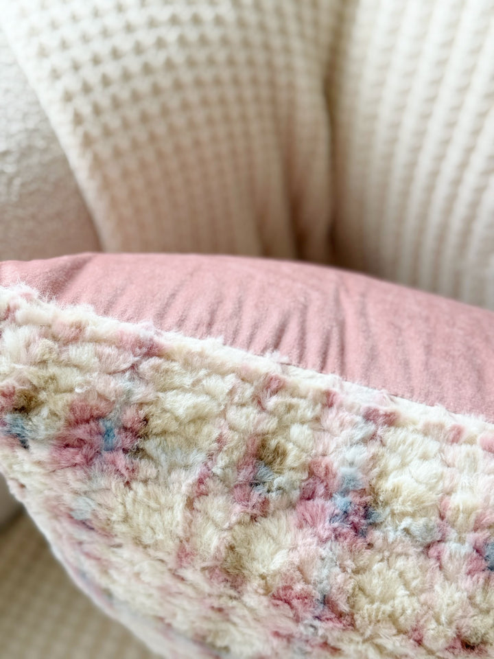 Blushloom Plush Check Cushion Cover