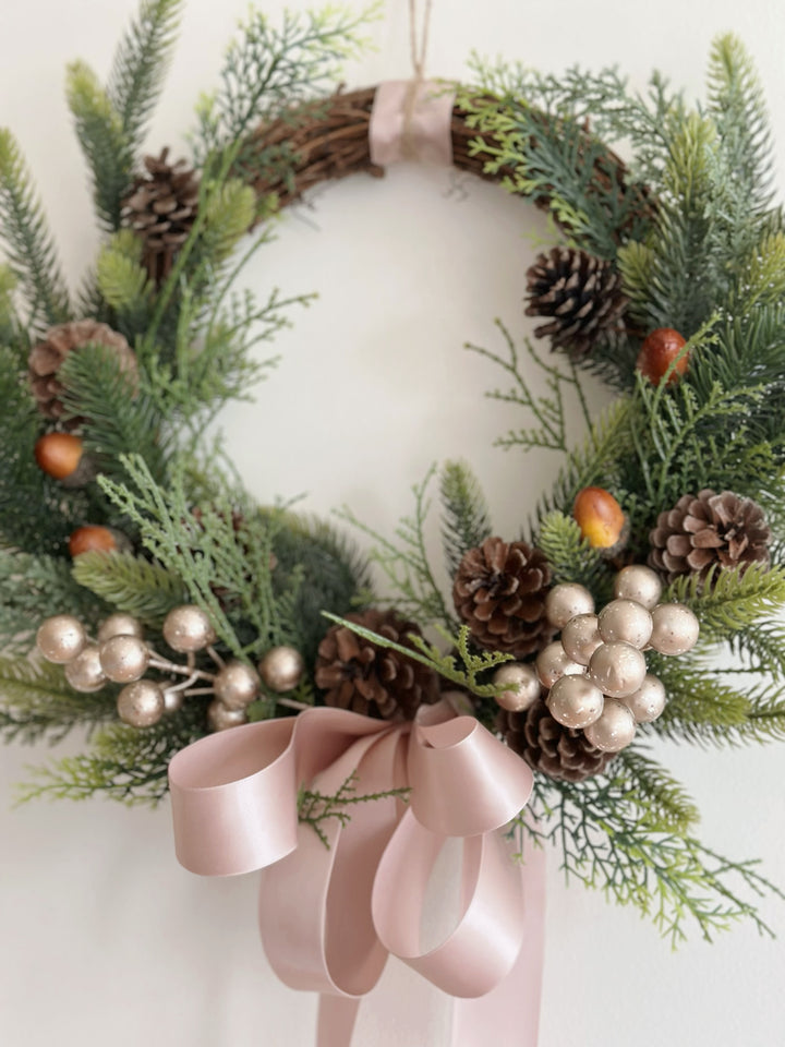 Blush Pine Grace Wreath