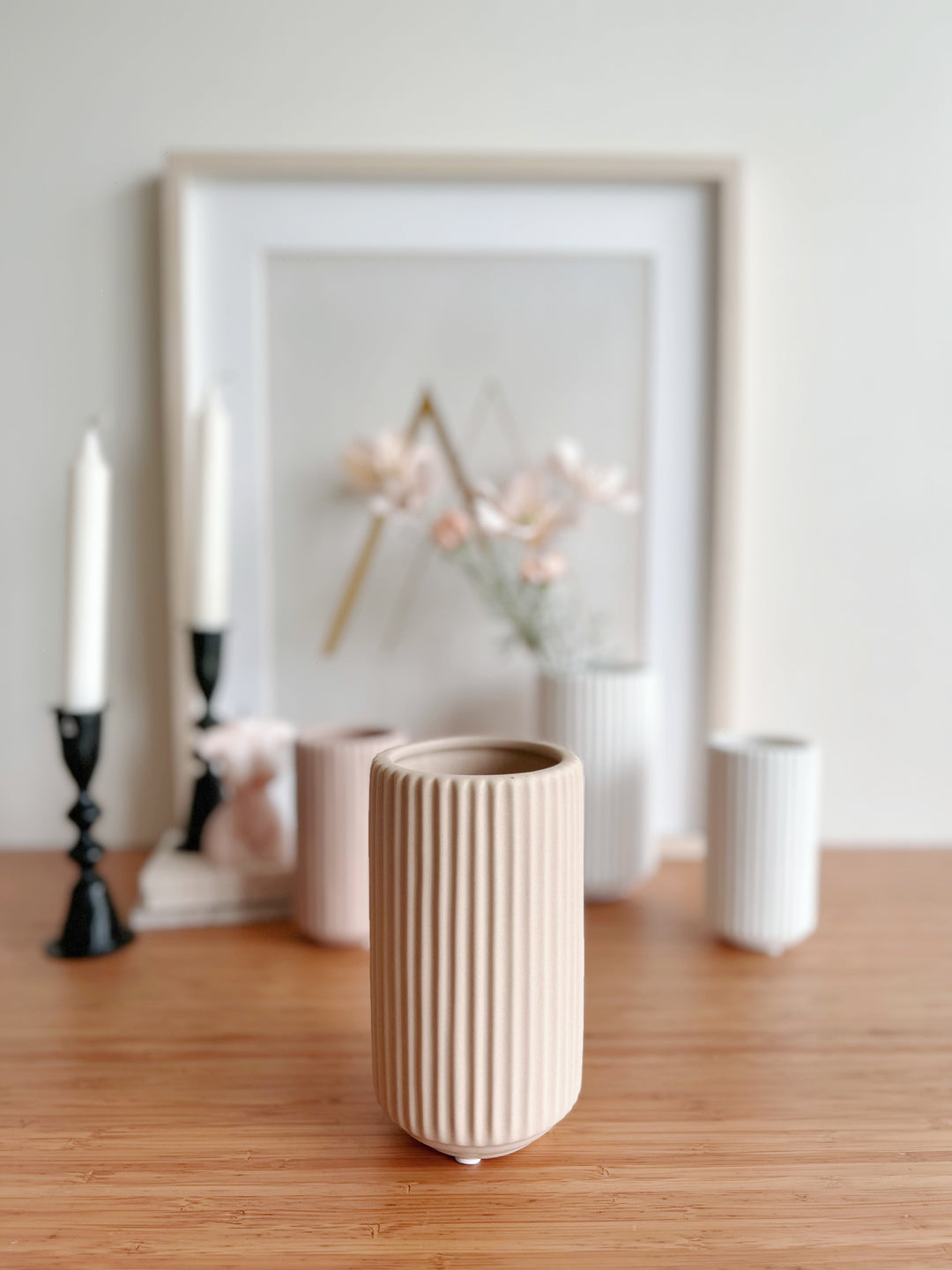 Simple Fluted Vases