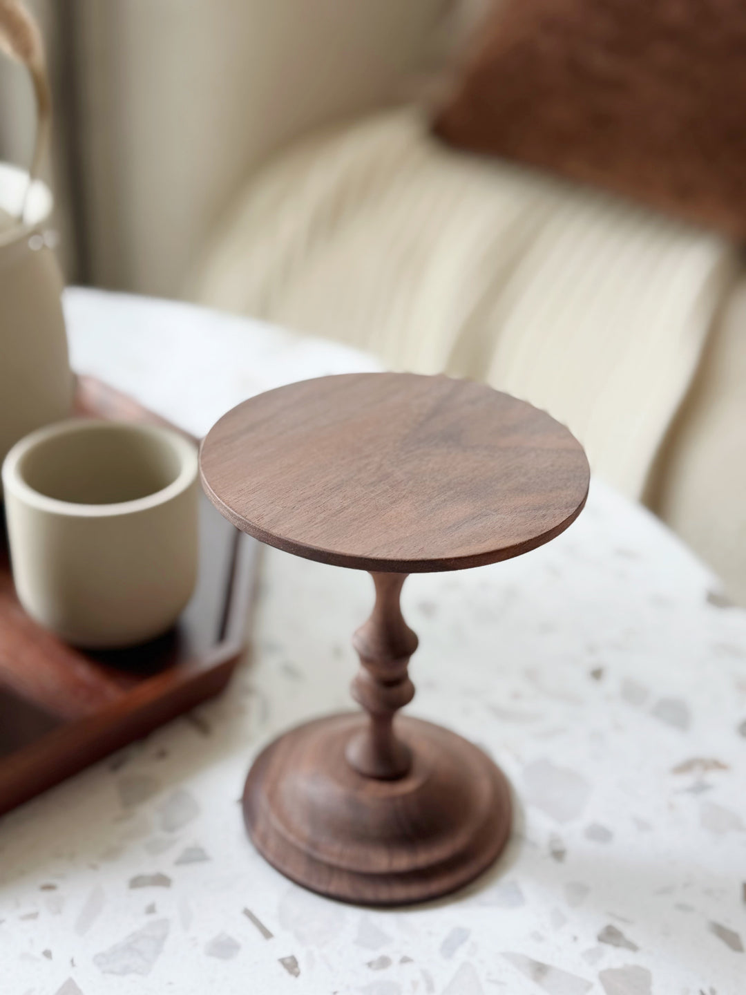 Walnut Display Pedestal