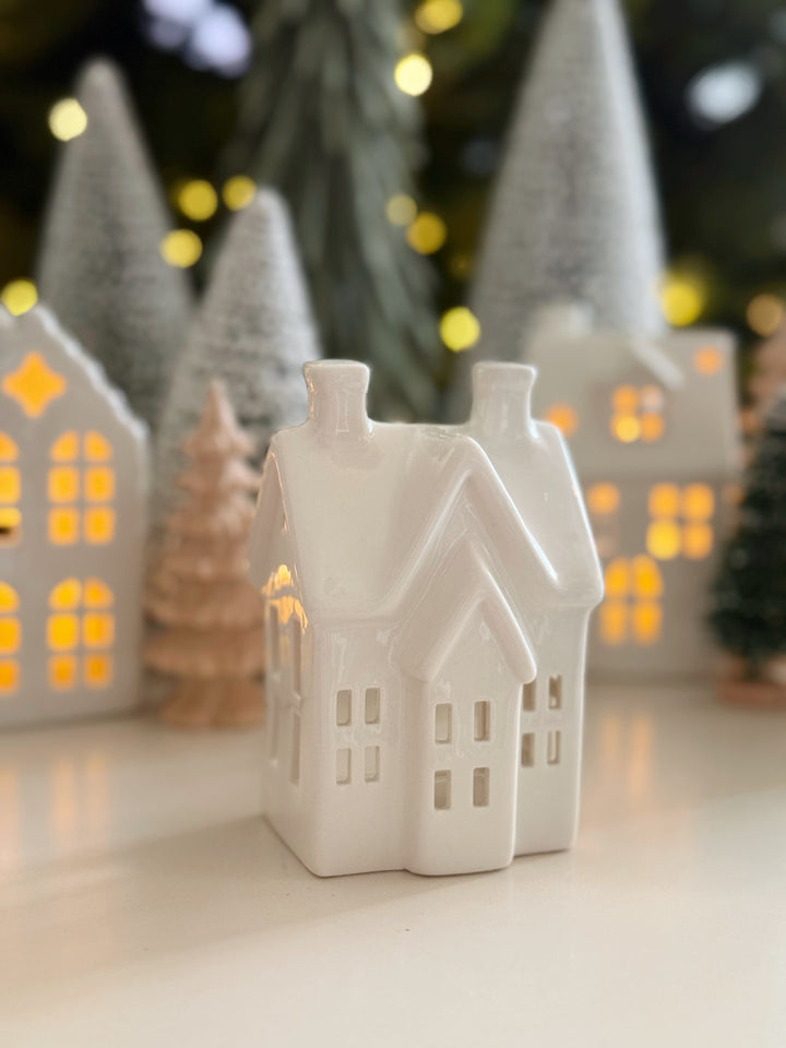 Twinkle Lane Porcelain Tealight House Collection (5 options)