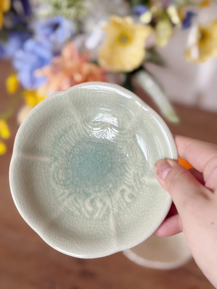 Crackle Glaze Mini Pedestal Dishes (2 colours)