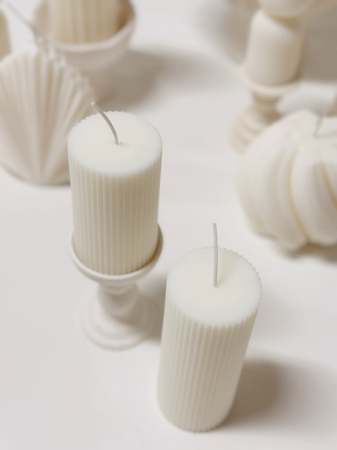 Cream White Column Pillar Candle (2 sizes)