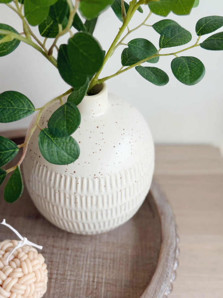 Speckled Weave Porcelain Vase