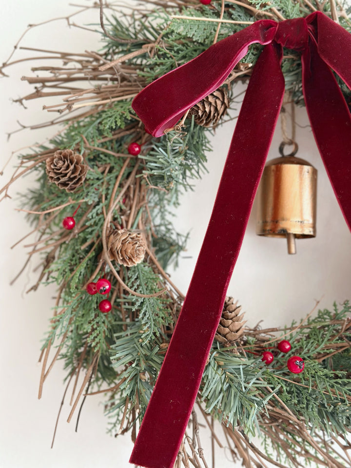 MADE-TO-ORDER: Crimson Bell Elegance Wreath