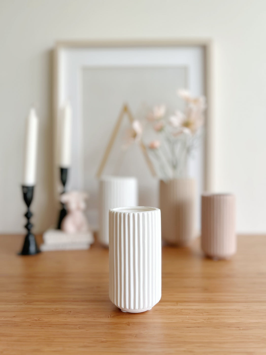 Simple Fluted Vases