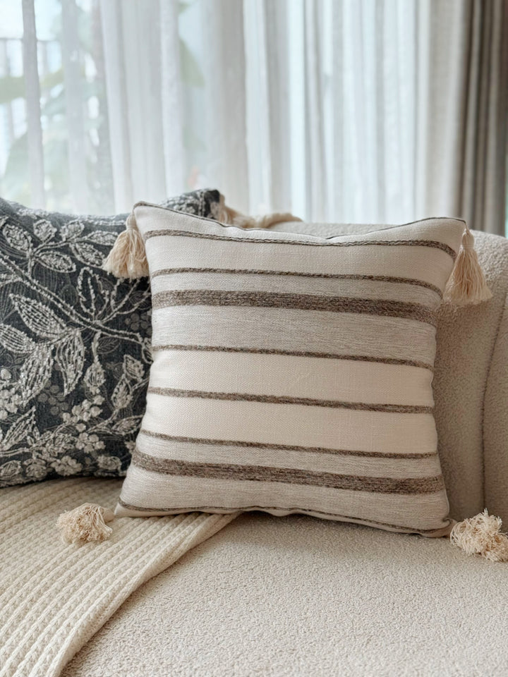 Sandstripe Tassel Cushion Cover