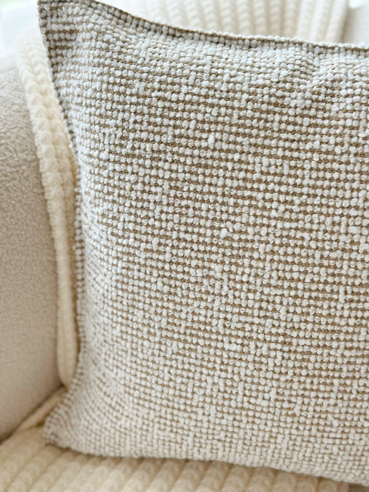 Pebble Weave Cushion Cover – Cream Beige