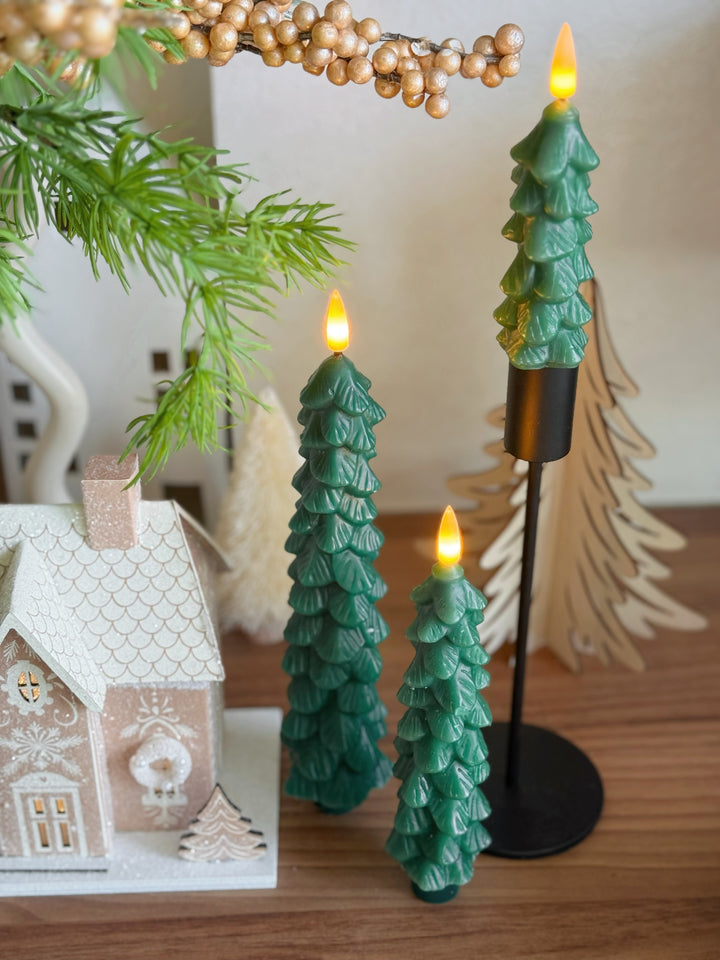 Everglow Fir LED Candle Trees Set (set of 2)