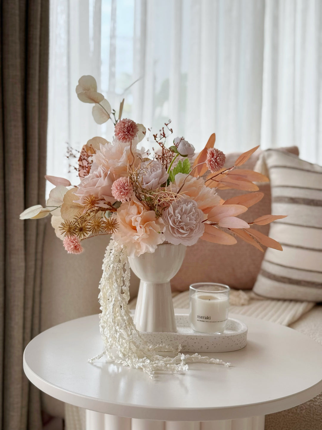 Champagne Blush Bloom in the Vase  (1-sided)