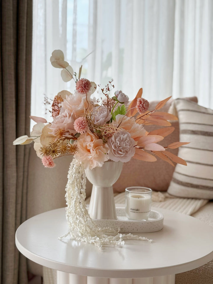 Champagne Blush Bloom in the Vase  (1-sided)